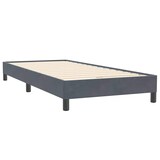thumbnail of vidaXL Boxspringbett ohne Matratze Dunkelgrau 100x220 cm Samt