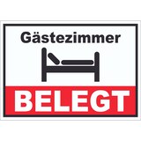 thumbnail of Gästezimmer BELEGT Aufkleber A7 (74x105mm)