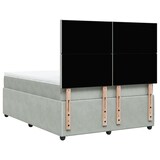 thumbnail of vidaXL Boxspringbett mit Matratze Hellgrau 140x200 cm Samt