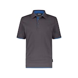 thumbnail of DASSY® Orbital Poloshirt, D-FX Flex, 97% Baumwolle Piqué, Strickkragen, Firmenveredelung, Art. 710011 anthrazitgrau/azurblau XS