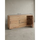 thumbnail of Sideboard Akazien-Massivholz, Natur-Baumkante, Landhaus-Stil. 160x43x75 cm | Kadima Design