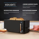 thumbnail of Balter Toaster 4 Scheiben, Langschlitz, Edelstahl, Brötchenaufsatz, LCD Display, Auftaufunktion, Brotzentrierung, Krümelschublade TS-44 schwarz