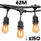 thumbnail of Lumisky MAFY 150xE27 62M Luci a stringa collegabili PVC 62M Nero