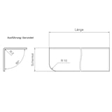 thumbnail of Edelstahl Wandkantenschutz 1000mm - Eckschutzwinkel Eckschutzprofil EG - 40x40mm