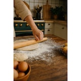 thumbnail of MAYSTERNYA Extra langer Teigroller aus Holz – 70 x 3,3 cm - Braun