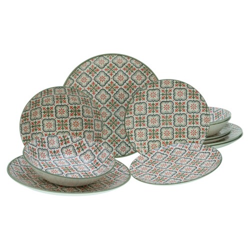 CreaTable Rumi bunt Tellerset 12-tlg Steingut