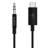 thumbnail of Belkin RockStar™ Cable de audio de 3,5 mm con conector USB-C™ Cable de audio USB C negro.