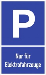 thumbnail of Dreifke® Parkplatzschild - Nur für Elektrofahrzeuge, Alu, 250x400 mm