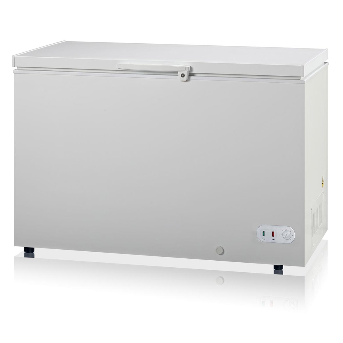 Arcón congelador horizontal, con una puerta abatible, acero, con cerradura, -2°C a -25°C, 1275x750x840 mm, EASYLINE 450L 10083 Vaiotec