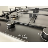 thumbnail of Gasline GAG60INB Einbau Gaskochfeld 4 flammig Schwarz Matt Emailliert Guss