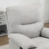 thumbnail of HOMCOM sillón reclinable de salón sillón relax reclinable manual tapizado en tela con reposapiés carga 160 kg para personas 150-190 cm 89x98x101 cm