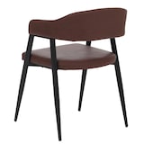 thumbnail of Lote de 6 silla de comedor HWC-P29, silla de cocina, sillón, silla tapizada, industrial retro vintage imitación cuero ~ rojo óxido