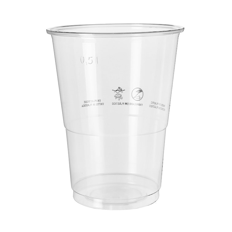 MONOUSO - Plastikbecher Transparent PP 650ml (1.000 Stück)