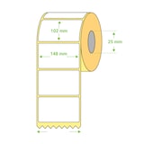 thumbnail of Rollos de etiquetas térmicas ZINTA 102 x 148 mm, 140 etiquetas/rollo