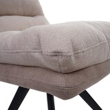 thumbnail of Esszimmerstuhl HWC-G66, Küchenstuhl Stuhl, drehbar Auto-Position Stoff/Textil MVG ~ creme