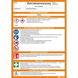 thumbnail of Betriebsanweisung Aceton, CLP/GHS, Kunststoff, 210x297mm, ASR A1.3, DIN EN ISO 7010