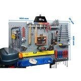 thumbnail of Painel de ferramentas de metal Panelclick 900x400 cinza + 14 ganchos + 3 acessórios