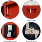 thumbnail of PROREGAL Stahlschrank BEE mit 9 lackierten Fachböden | HxBxT 195x92x42cm | Grau-Rot | Werkstattschrank Werkzeugschrank Aktenschrank Universalschrank