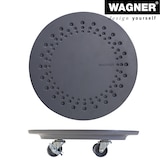 thumbnail of WAGNER Pflanzenroller STONE Ø 34 x 7,5 cm, außen&innen, Beton, Ornamente, schiefer, Bremsen, Tragkraft 100 kg - 20090201