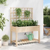 thumbnail of vidaXL Tuin Bloempot Beige 115 x 60.5 x 153 cm Massief vurenhout