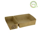 thumbnail of 250 pezzi. Barquetta compostabile kraft 2 divisioni Rif. EG0060