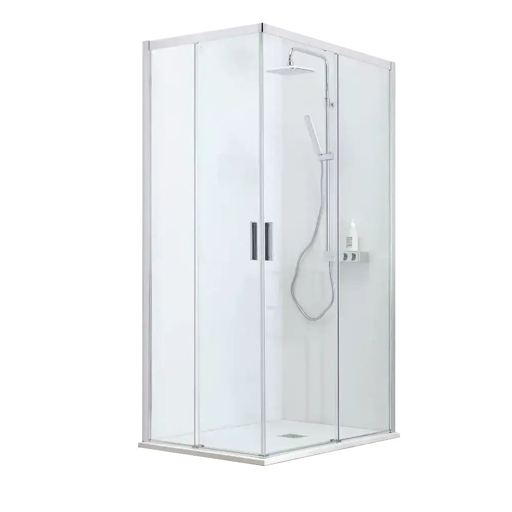 QUICK | Box Doccia 6mm Porte Scorrevoli Anticalcare Montaggio Rapido - 69x139