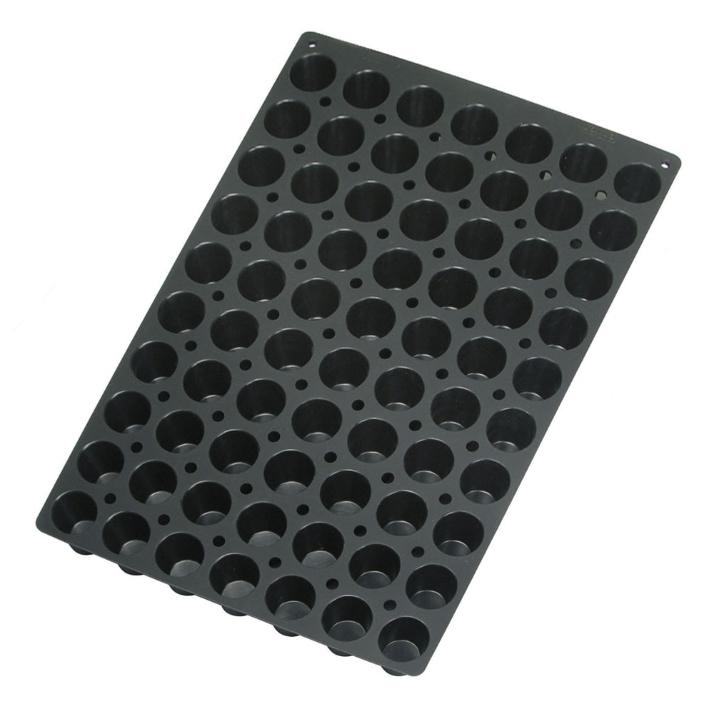 LACOR Moule en silicone platine NOIR 60x40 pour MINI MUFFIN 70 cavités 45x30 mm, 40 ml