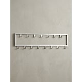 thumbnail of Wandgarderobe Metall Silber 80x20x4 cm Design Flurgarderobe Stahl, Hakenleiste Wandpaneel, Garderobe Wand, Garderobenleiste