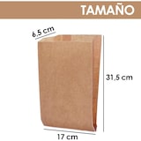 thumbnail of Bolsa de papel 17x32+7 cm