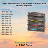 thumbnail of Gigao Toner-Set TN-230 für Brother DCP-9010CN - 4 Farben Kompatibel