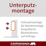 thumbnail of AL Briefkastensysteme 12 Fächer Premium Edelstahl Unterputz Briefkasten Anlage für Post A4, modern, robust, wetterfest, Artikelnummer: 132T12U3KS
