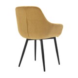 thumbnail of SalesFever Armlehnstuhl  | 2er Set | Cord-Optik | Strukturstoff (100% Polyester) | B 64 x T 59 x H 86 cm | Gold