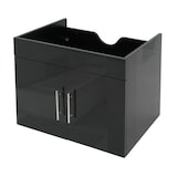 thumbnail of Badmeubel HWC-D16, wastafelonderkast badkamermeubel, hoogglans 60cm ~ zwart