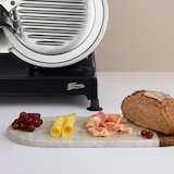 thumbnail of H.Koenig MSX252 elektrische worstsnijder, professioneel, snede 0-12 mm, mes 25 cm, ingebouwde slijper, 282 tpm, zwart