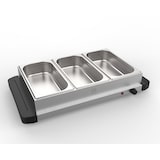 thumbnail of METRO Professional Scaldavivande elettrico GFW1000, acciaio inox, 65.7x361x16.7, 400W, GN 1/3, fino a 85°C, con coperchi e contenitori, argento