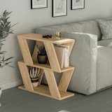 thumbnail of Dmora Wohnzimmertisch Dpipiton, Niedriger Wohnzimmertisch, Kaffeeregal, Couchtisch für Sofa, 60x22h57 cm, Eiche
