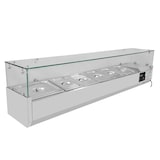 thumbnail of EASYLINE Kühlaufsatz mit Glasabdeckung 5xGN1/3 + 1xGN1/2, 1500 x 395 mm