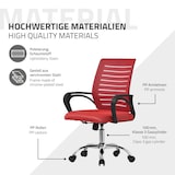 thumbnail of ML-Design Bürostuhl ergonomisch, Rot, höhenverstellbar, mit Armlehnen, Netzrücken, 360° Drehstuhl