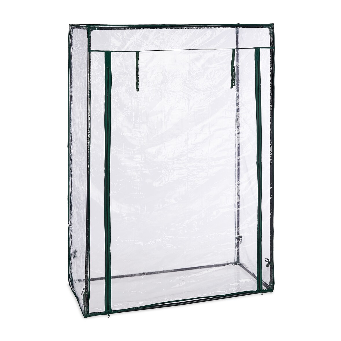 Relaxdays Tomatengewächshaus, Stahl & PVC-Folie, HBT: 150 x 100 x 50 cm, Foliengewächshaus Garten & Balkon, transparent