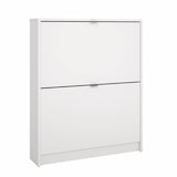 thumbnail of WellHome - Zapatero Abatible de Madera con 2 Compartimentos en color Blanco 71 x 17 x 86 cm - Adaja