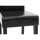 thumbnail of Juego de 2 sillas de comedor Silla de cocina Littau ~ cuero, negro, patas oscuras