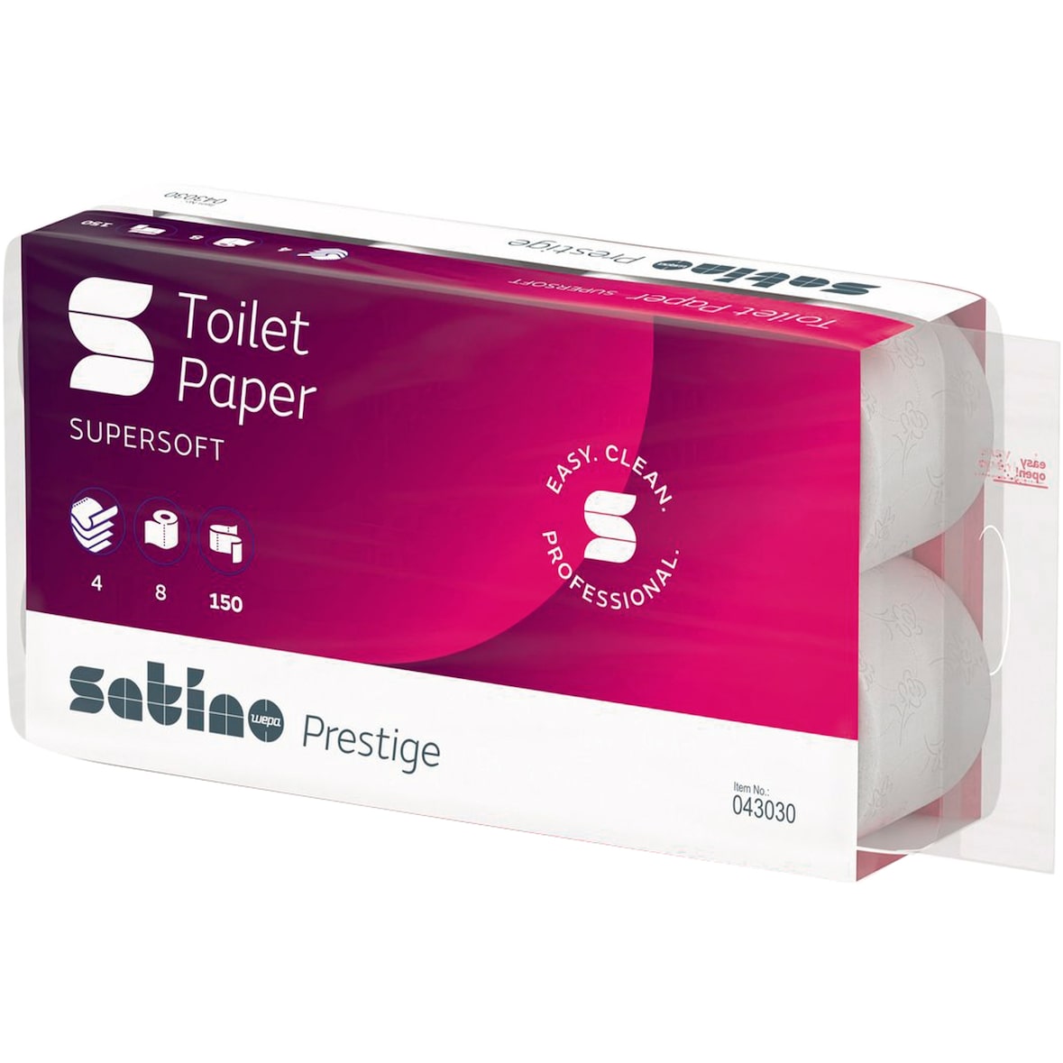 Satino by WEPA 043030 Toilettenpapier Prestige 4lg hw 150Blatt 8 St./Pa