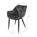 thumbnail of Esszimmerstuhl 4er Set Anthrazit Samtbezug mit Metallbeinen inkl. Montagematerial