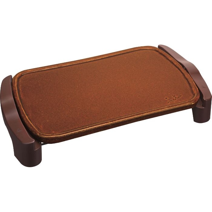 Plancha de asar de terracota Jata GR559. Superficie: 46 x 28 cm. Fabricada en España. No se raya. Fácil limpieza.