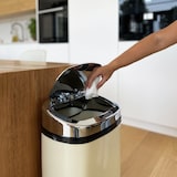 thumbnail of Kitchen Move Automatische RVS prullenbak LARGO crème 42L Roestvrij staal Beige