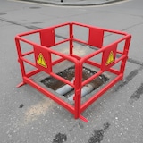 thumbnail of Barriere de chantier rouge bc 15 - lot de 5 - ROUGE