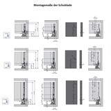 thumbnail of Glas Schubladensystem Vollauszug Soft Close Schubladenauszug L 300mm H 168mm
