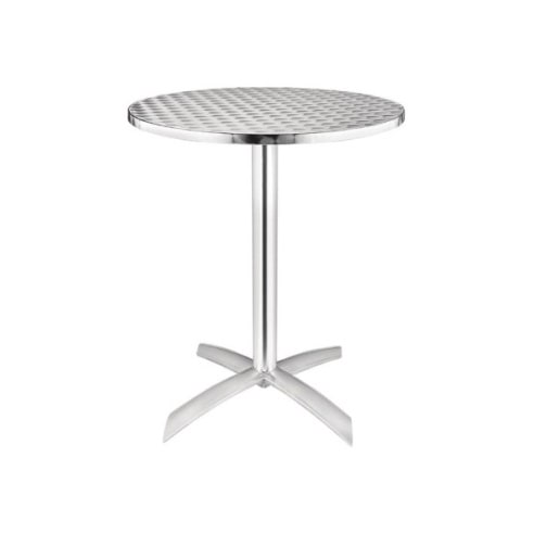 Bolero Ronde Opvouwbare Tafel Roestvrij Staal, 1 Poot 60Cm