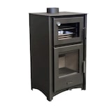 thumbnail of MF - Salamandra a Lenha com Forno Aroa de 12 kW em Aço com Câmara de Vermiculite e Forno Refratário – Inclui Bandeja e Grelha