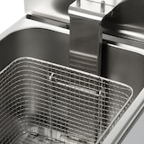 thumbnail of VERTES Freidora de acero inoxidable, capacidad de 8 litros, 50-200 °C, 2800 W, 230 V, principio de zona fría, freidora para hostelería.